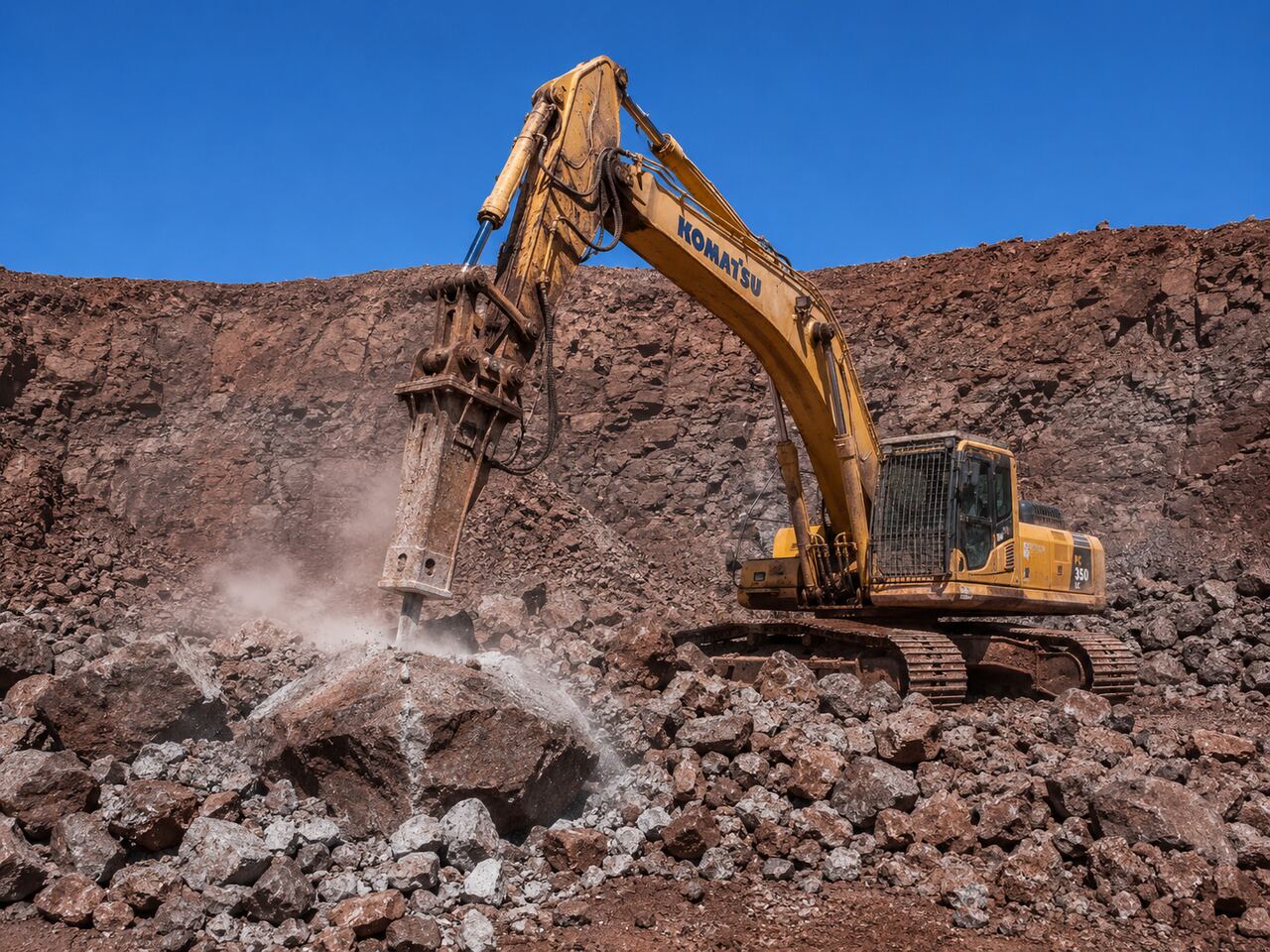 Martillos Hidráulicos en Excavadora